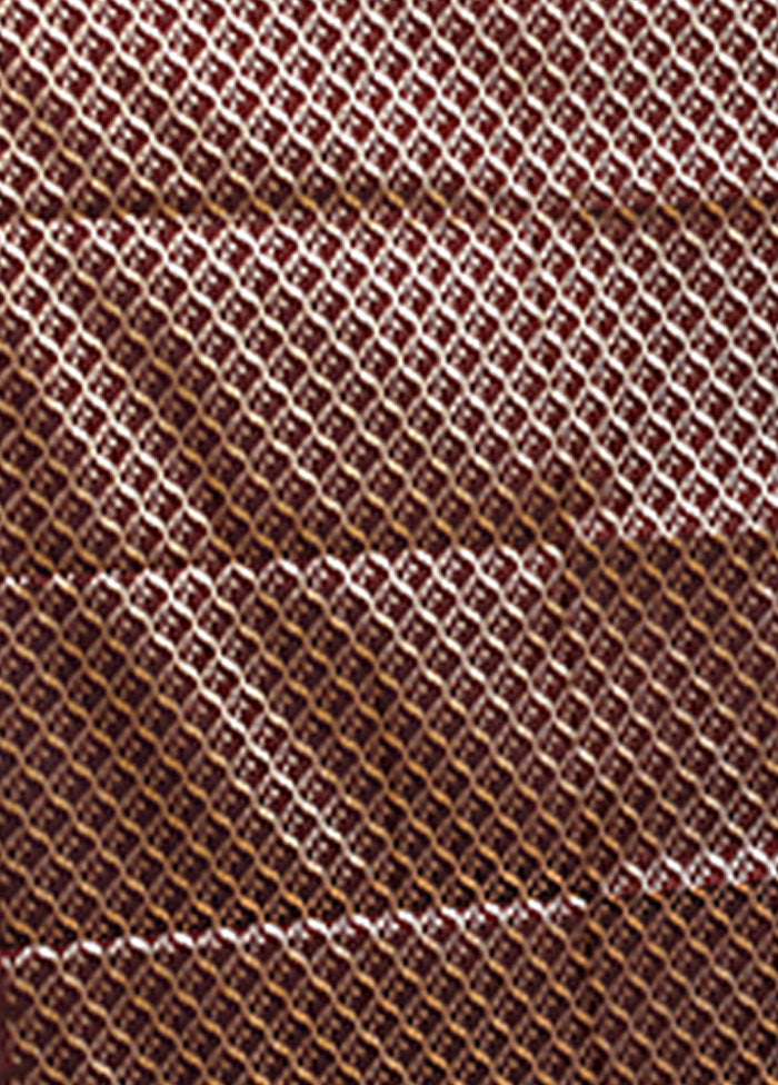 Brown Banarasi Silk Saree With Blouse Piece