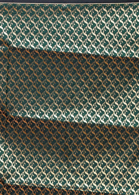 Green Banarasi Silk Saree With Blouse Piece