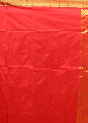 Cream Handloom Kanjivaram Pure Silk Saree With Blouse Piece