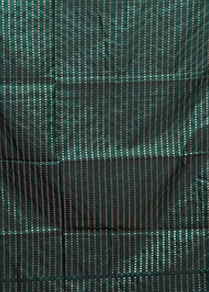 Green Banarasi Silk Saree With Blouse Piece
