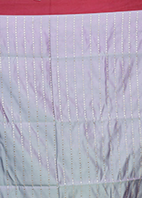 Grey Banarasi Silk Saree With Blouse Piece