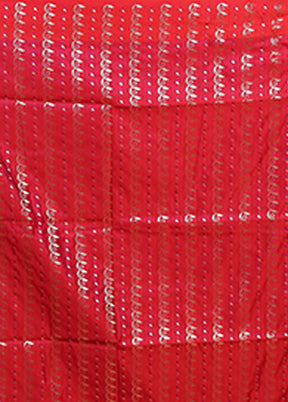 Pink Banarasi Silk Saree With Blouse Piece