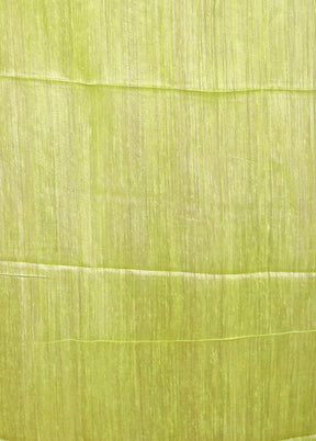 Green Handloom Matka Pure Silk Saree With Blouse Piece