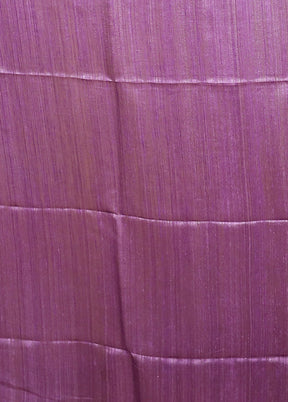 Purple Handloom Matka Pure Silk Saree With Blouse Piece