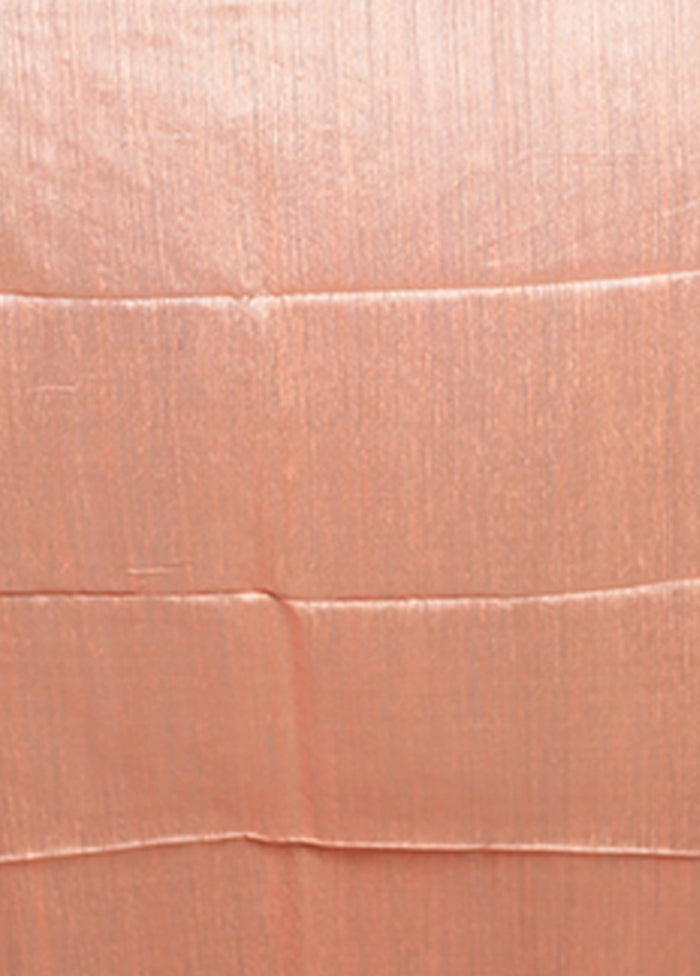 Pink Handloom Matka Pure Silk Saree With Blouse Piece