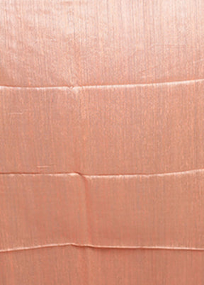 Pink Handloom Matka Pure Silk Saree With Blouse Piece