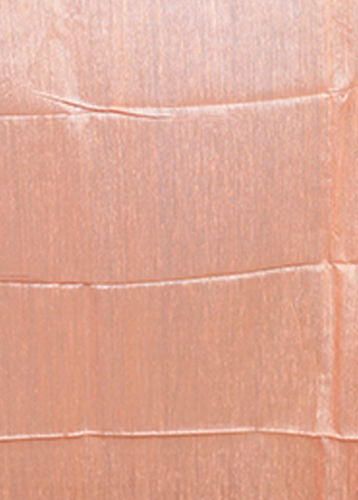Pink Handloom Matka Pure Silk Saree With Blouse Piece
