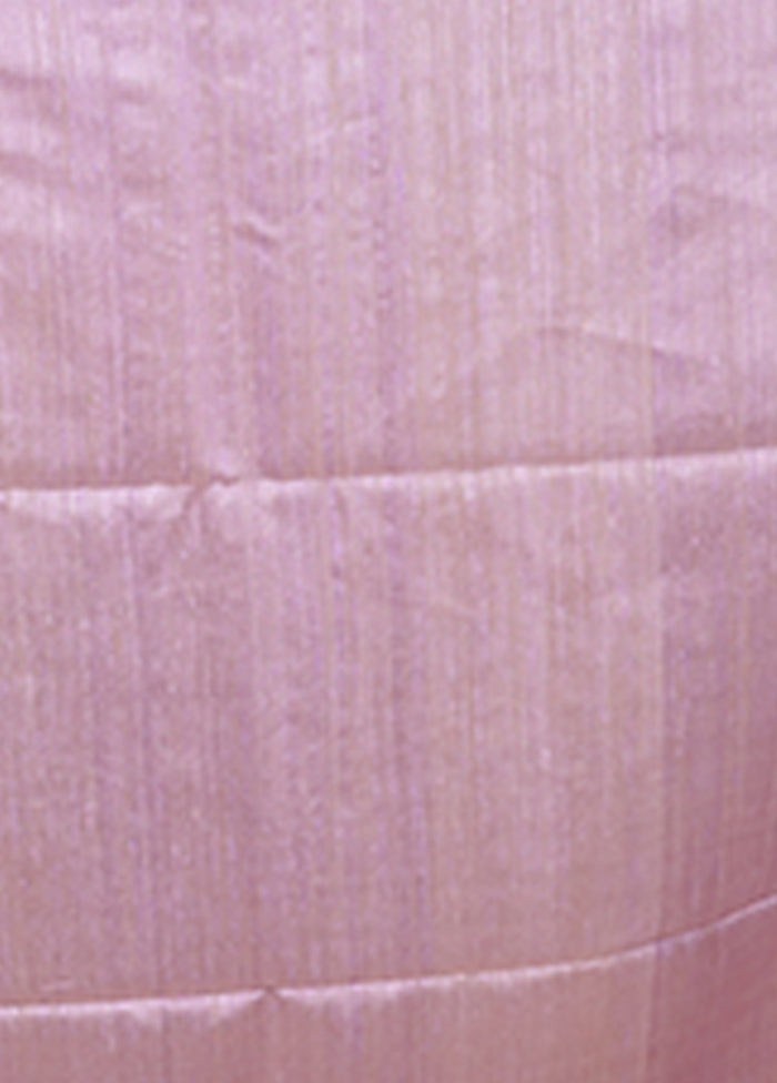 Purple Handloom Matka Pure Silk Saree With Blouse Piece