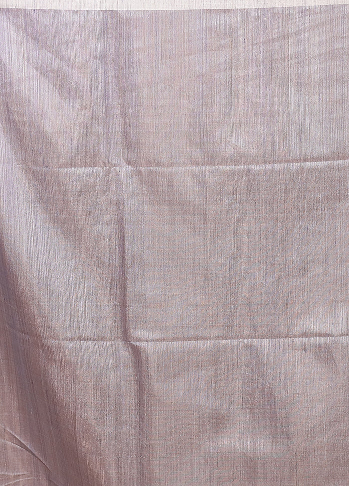 Cream Handloom Matka Pure Silk Saree With Blouse Piece