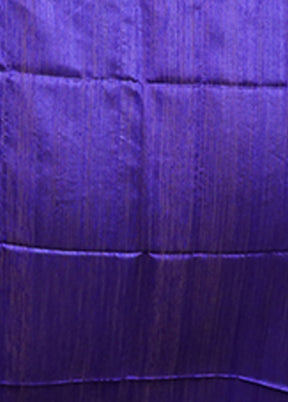 Blue Handloom Matka Pure Silk Saree With Blouse Piece