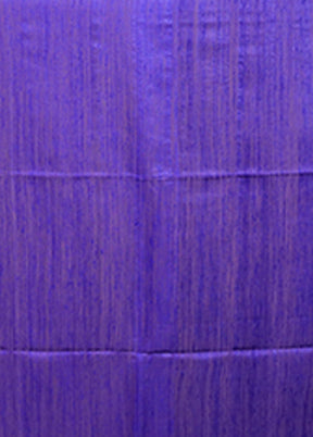 Blue Handloom Matka Pure Silk Saree With Blouse Piece