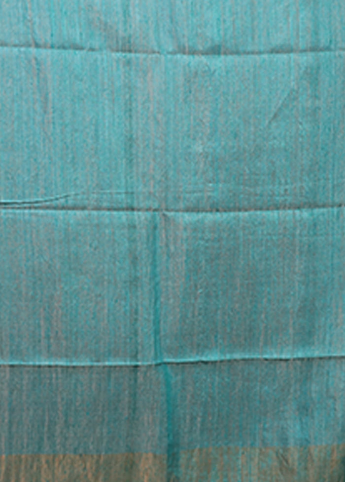 Green Handloom Matka Pure Silk Saree With Blouse Piece