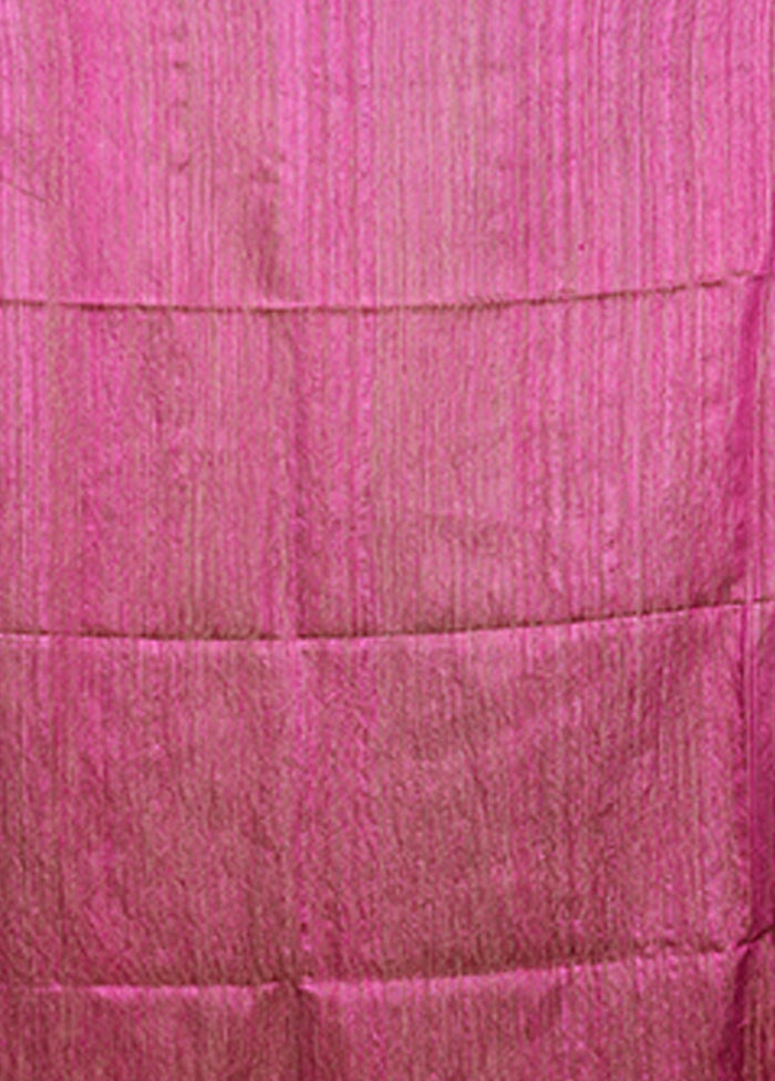 Purple Handloom Matka Pure Silk Saree With Blouse Piece