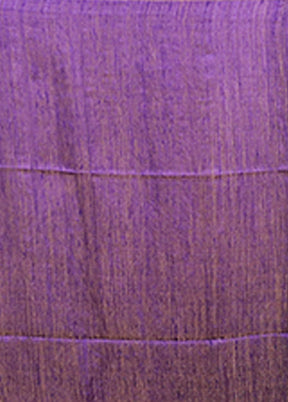 Blue Handloom Matka Pure Silk Saree With Blouse Piece