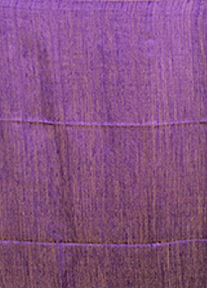 Blue Handloom Matka Pure Silk Saree With Blouse Piece