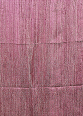 Purple Handloom Matka Pure Silk Saree With Blouse Piece