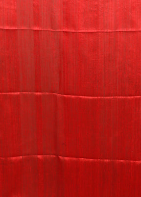 Red Handloom Matka Pure Silk Saree With Blouse Piece