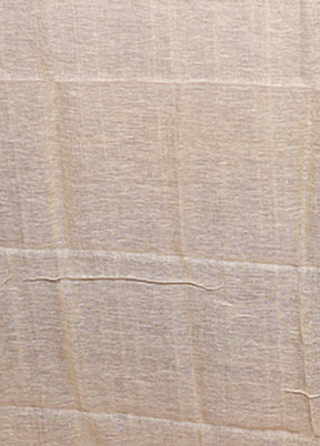 Cream Matka Silk Saree With Blouse Piece