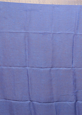 Blue Matka Silk Saree With Blouse Piece