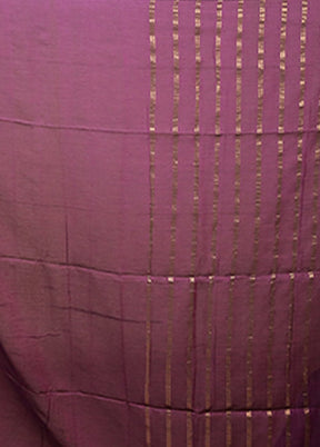 Purple Matka Silk Saree Without Blouse Piece