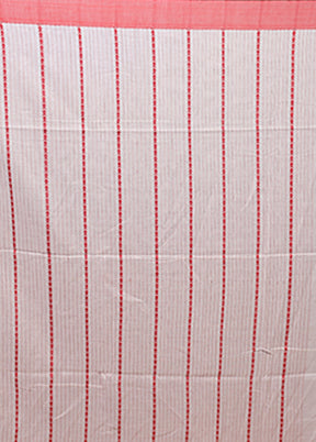 White Matka Silk Saree With Blouse Piece