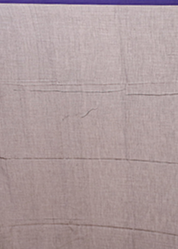 Grey Matka Silk Saree With Blouse Piece