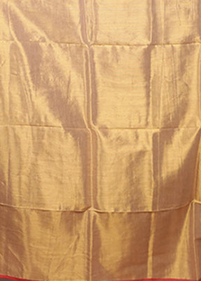 Gold Matka Silk Saree With Blouse Piece