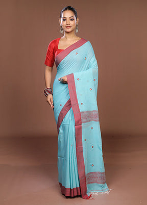 Green Matka Silk Saree With Blouse Piece