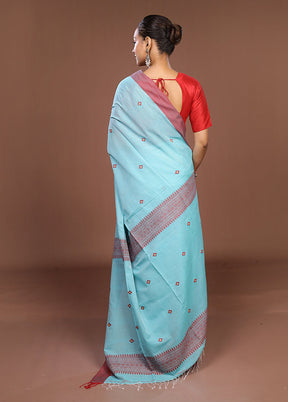 Green Matka Silk Saree With Blouse Piece