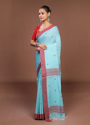 Green Matka Silk Saree With Blouse Piece