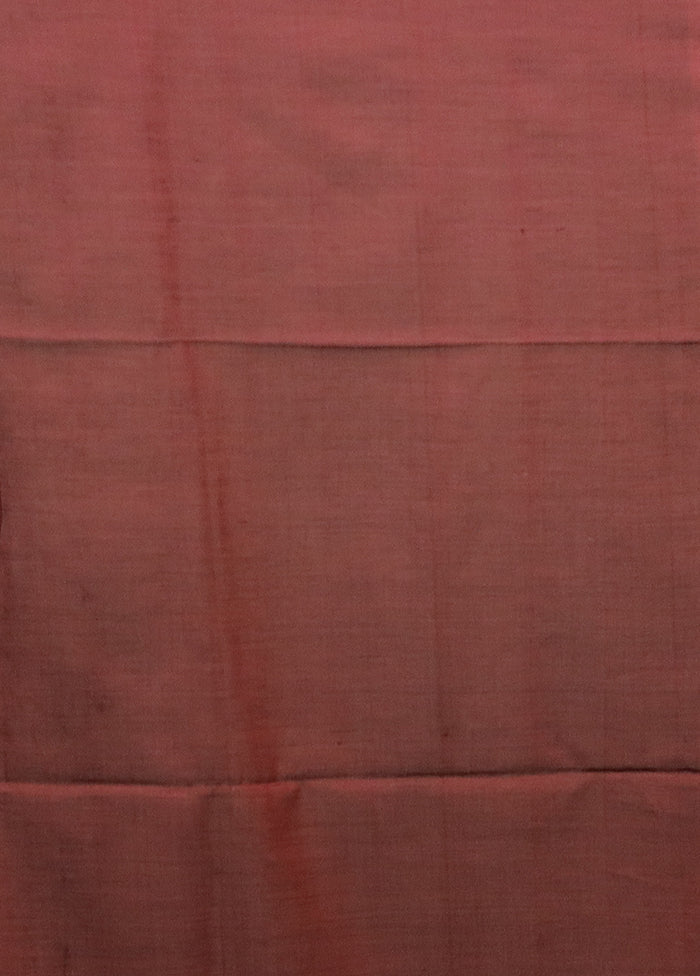 Maroon Matka Silk Saree With Blouse Piece