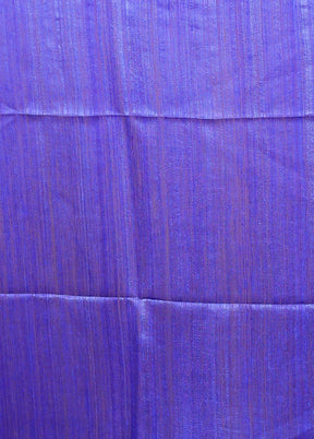 Blue Handloom Matka Pure Silk Saree With Blouse Piece