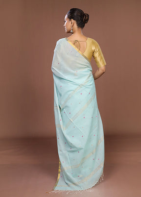 Green Matka Silk Saree With Blouse Piece
