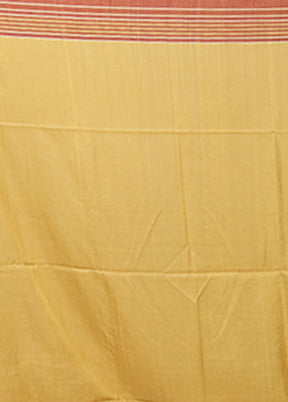 Yellow Matka Silk Saree With Blouse Piece