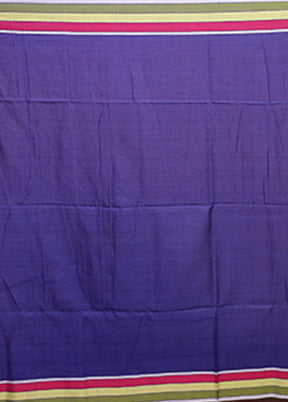 Blue Matka Silk Saree With Blouse Piece