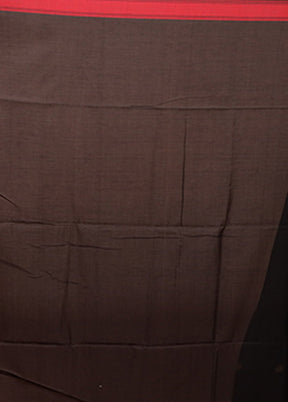 Black Matka Silk Saree With Blouse Piece