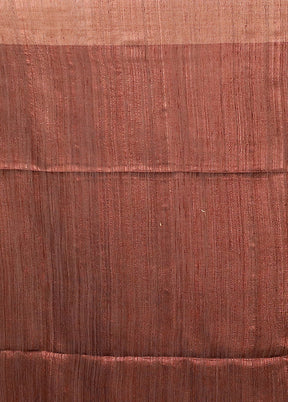Maroon Handloom Matka Pure Silk Saree With Blouse Piece