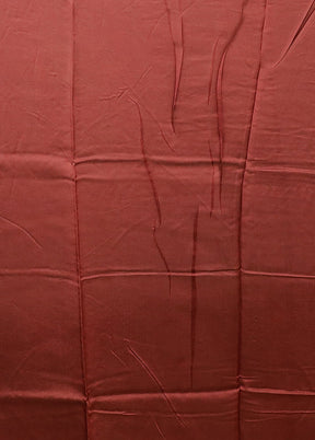 Brown Chanderi Silk Saree With Blouse Piece