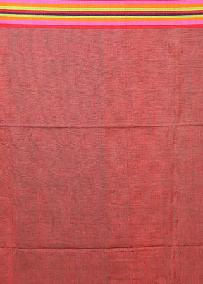 Maroon Matka Silk Saree With Blouse Piece