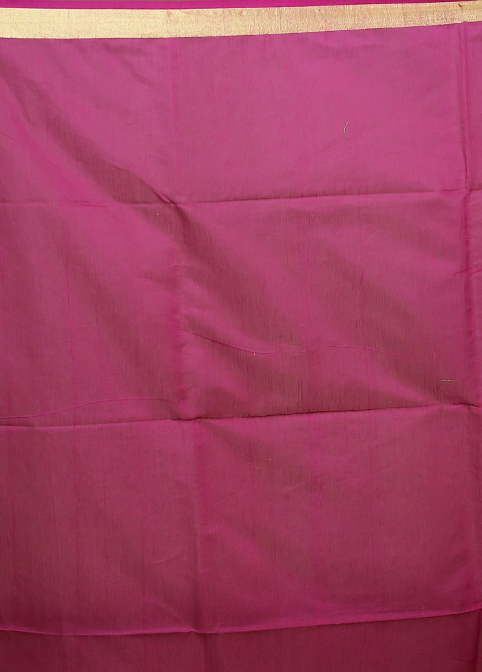 Purple Matka Silk Saree With Blouse Piece