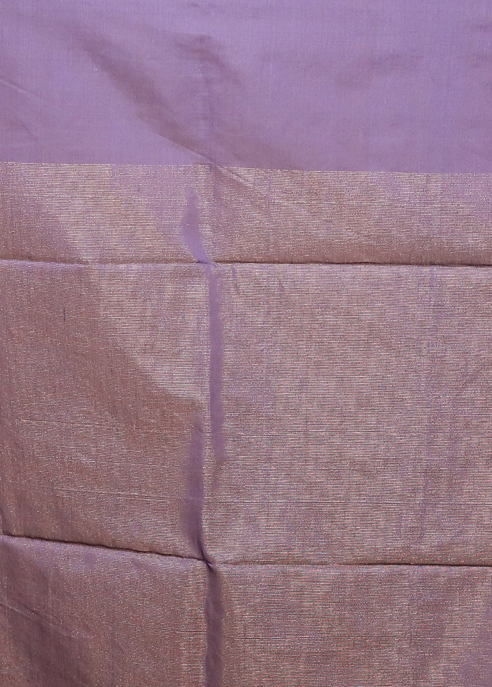 Blue Matka Silk Saree With Blouse Piece
