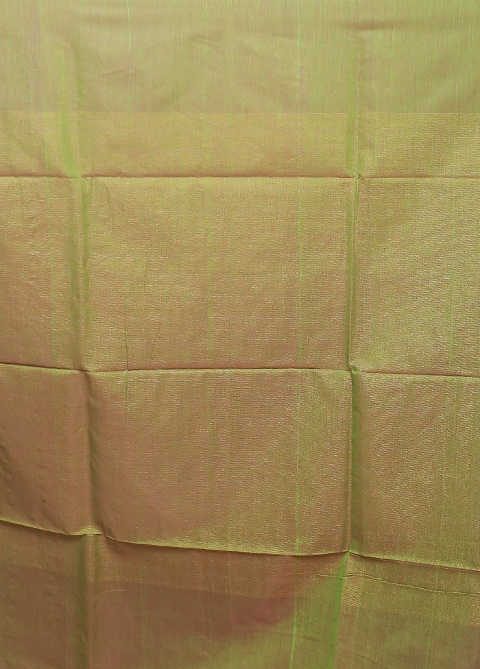 Green Matka Silk Saree With Blouse Piece