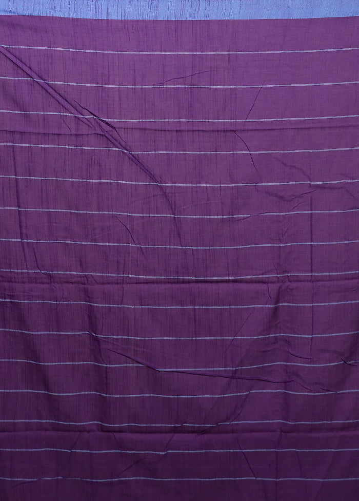 Blue Matka Silk Saree With Blouse Piece