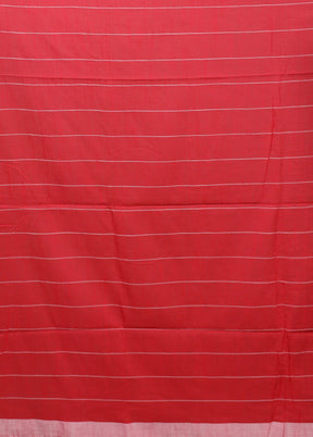 Red Matka Silk Saree With Blouse Piece