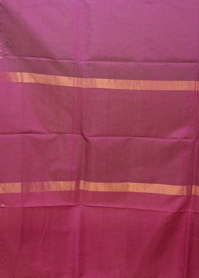 Purple Matka Silk Saree With Blouse Piece