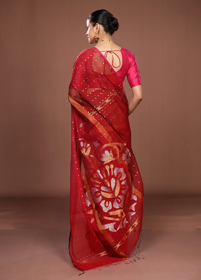 Grey Matka Silk Saree With Blouse Piece