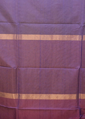 Blue Matka Silk Saree With Blouse Piece