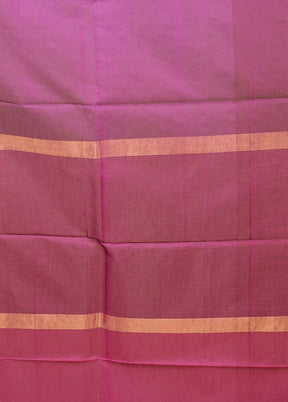 Purple Matka Silk Saree With Blouse Piece