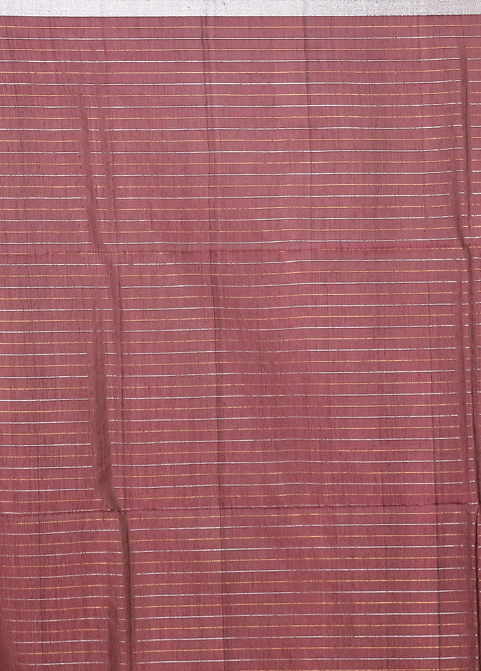 Maroon Matka Silk Saree With Blouse Piece