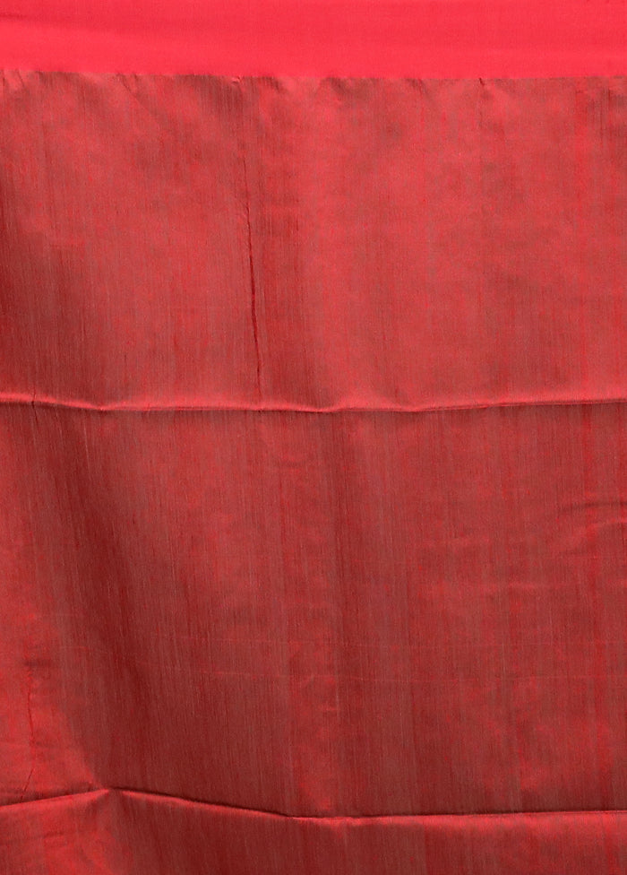 Blue Matka Silk Saree With Blouse Piece